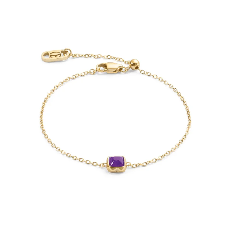 Ladies Bracelets with Green Rosasite-Coeur De Lion Gold February Birthstone Sugilite Bracelet