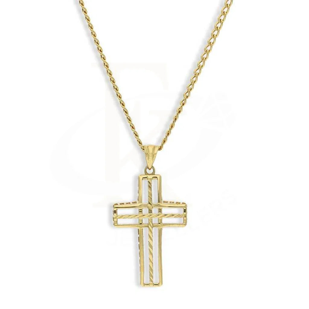 Ladies Necklaces for Nieces-Gold Necklace (Chain With Cross Pendant) 18KT - FKJNKL18K3085