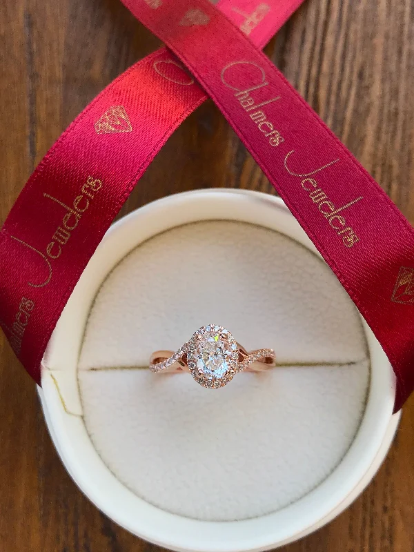 Architectural Style Engagement Rings -Custom Engagement Ring Example