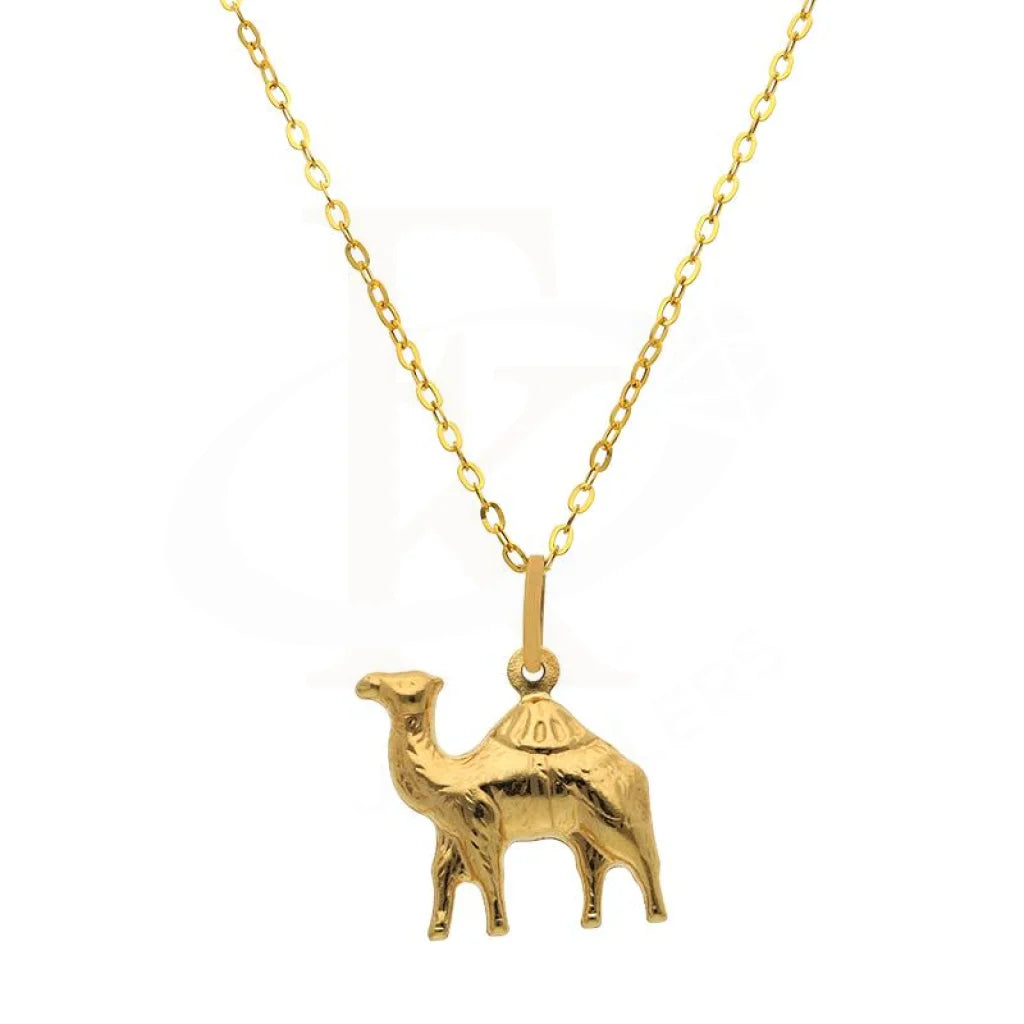 Ladies Necklaces with Spinel-Gold Necklace (Chain with Camel Pendant) 18KT - FKJNKL18K2508