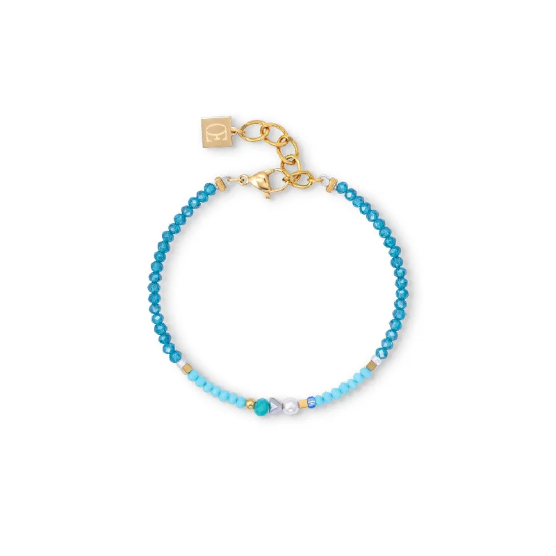 Ladies Bracelets Lunar Charm-Coeur De Lion Ocean Vibes Turquoise Gold Bracelet