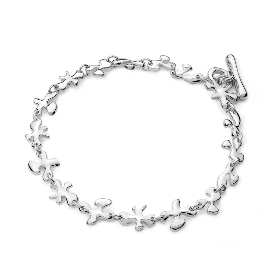 Ladies Bracelets for Cold Weather-Lucy Q Sterling Silver Fine Splash Bracelet