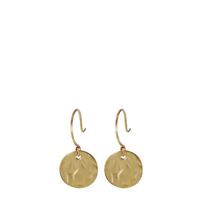 Astrology Earrings -10K Gold Sequin Earrings