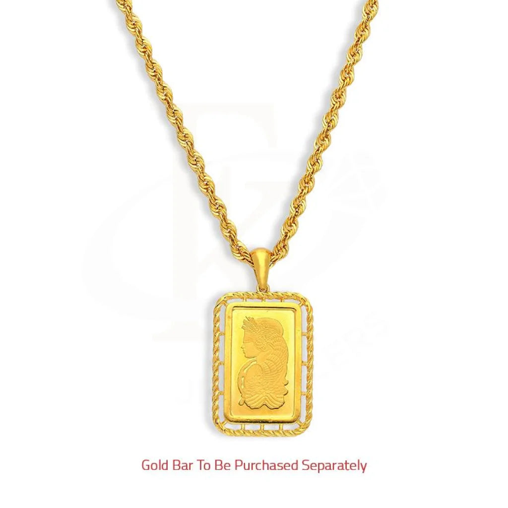 Ladies Necklaces for Beach-Gold Frame Necklace in 21KT without Bullion/Bar - FKJNKL21K2671