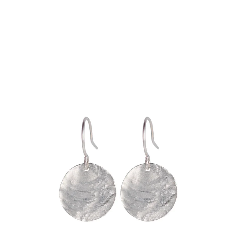 Valentine’s Day Earrings -Sterling Silver Medium Shell Disc Earrings