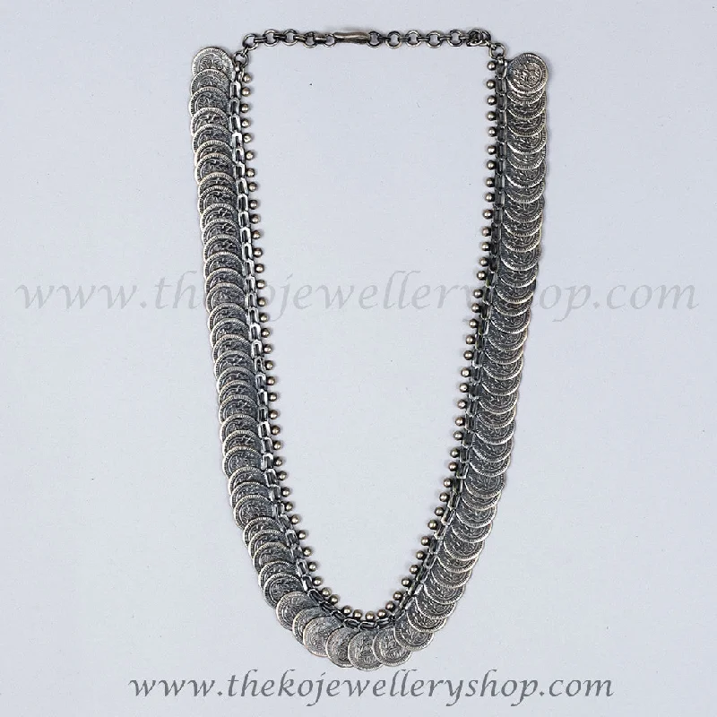 Ladies Necklaces Minimalist Look-The Durja Silver Coin Necklace