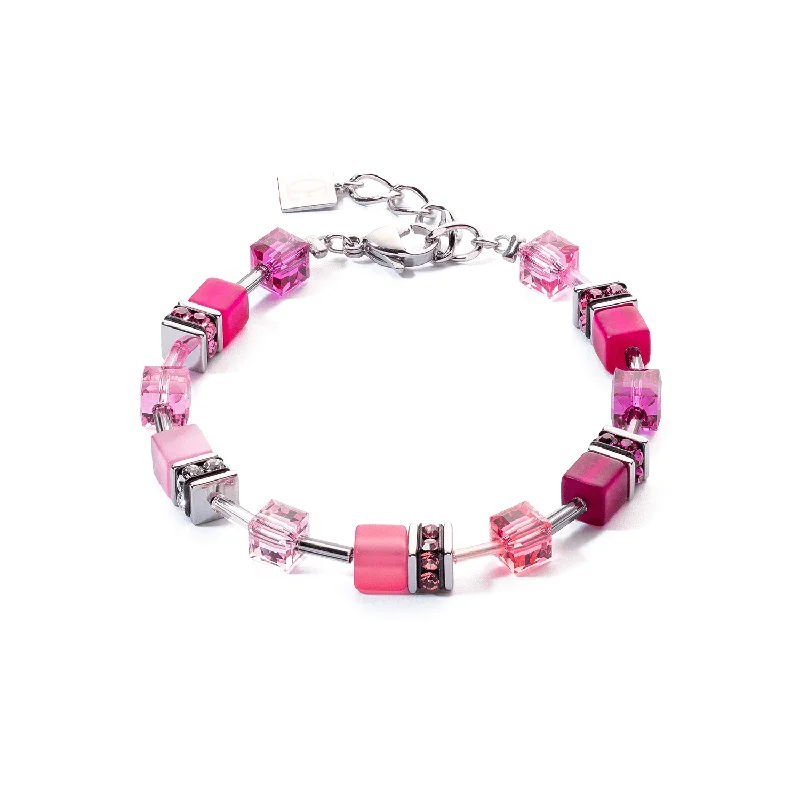 Ladies Bracelets Bangle Style-Coeur De Lion GeoCUBE® Iconic Viva Magenta Bracelet