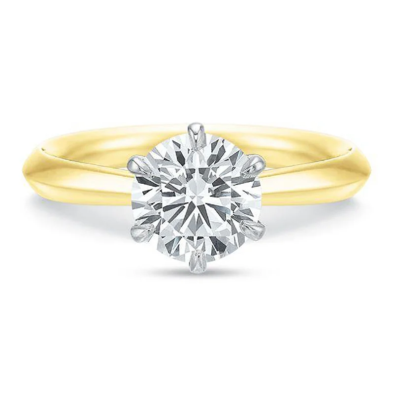 22K Gold Engagement Rings -New Aire Solitaire Engagement Ring Setting