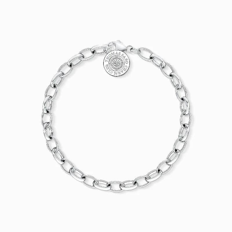 Ladies Bracelets with Monogram-Thomas Sabo Diamond Charm Bracelet - Small