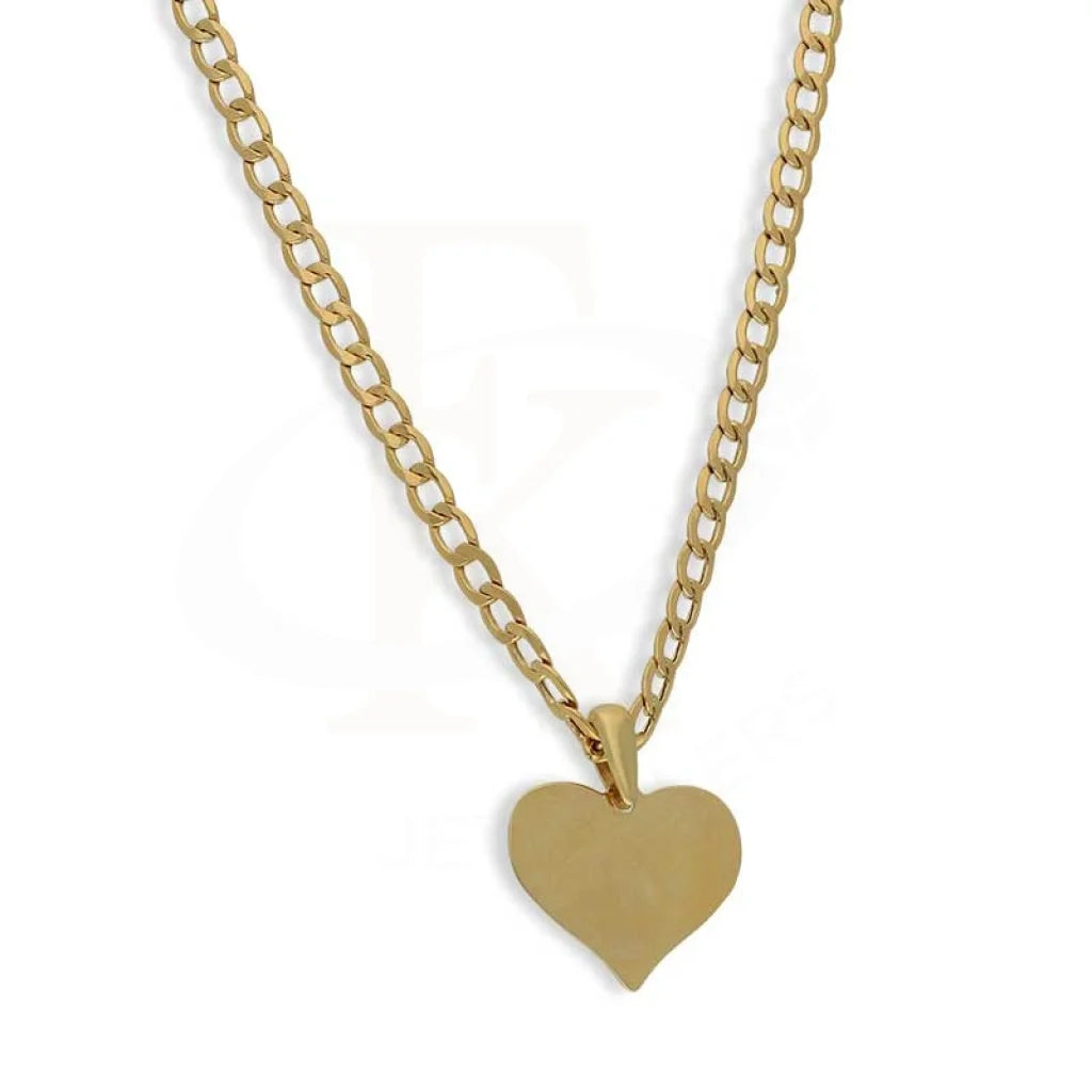 Ladies Necklaces Matte Finish-Gold Necklace (Chain With Heart Pendant) 18KT - FKJNKL18K3141