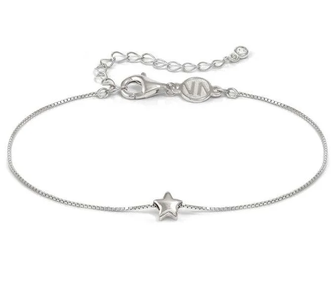 Ladies Bracelets for Warm Seasons-Nomination Sterling Silver Cubic Zirconia Star Bracelet