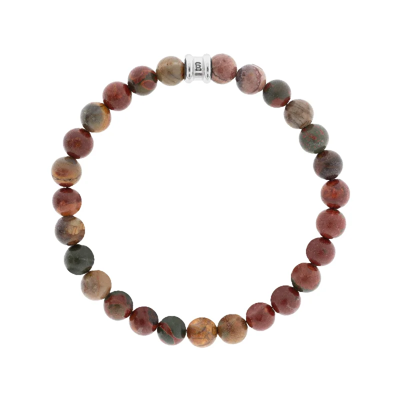 Ladies Bracelets for Relaxed Days-Cherry Creek Jasper Gemstone Beaded Bracelet