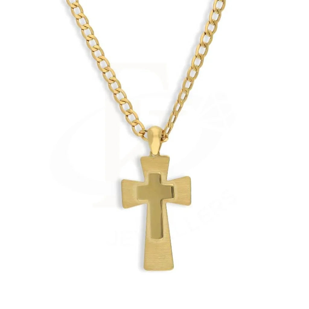 Ladies Necklaces with Labradorite-Gold Necklace (Chain With Cross Pendant) 18KT - FKJNKL18K3140