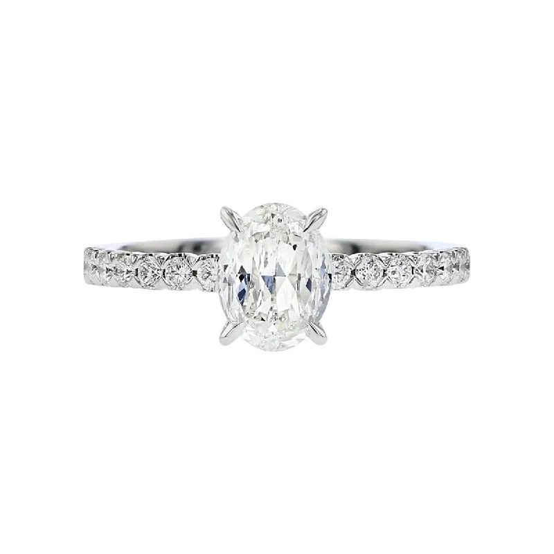 Round Brilliant Engagement Rings -Oval Crisscut L'Amour Diamond Engagement Ring