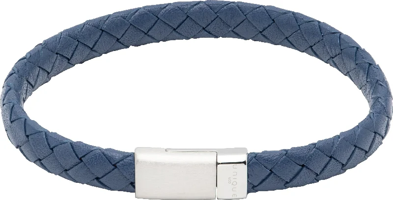 Ladies Bracelets with Yellow Xenotime-Unique & Co Navy Leather Bracelet