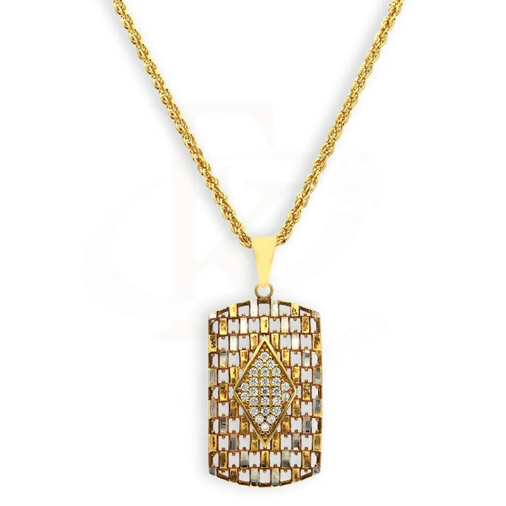 Ladies Necklaces with Iolite-Gold Necklace (Chain with Pendant) 18KT - FKJNKL18K2532