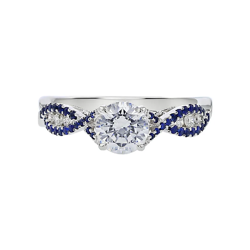 Four-Prong Engagement Rings -Twist Filigree Diamond Engagement Ring Setting