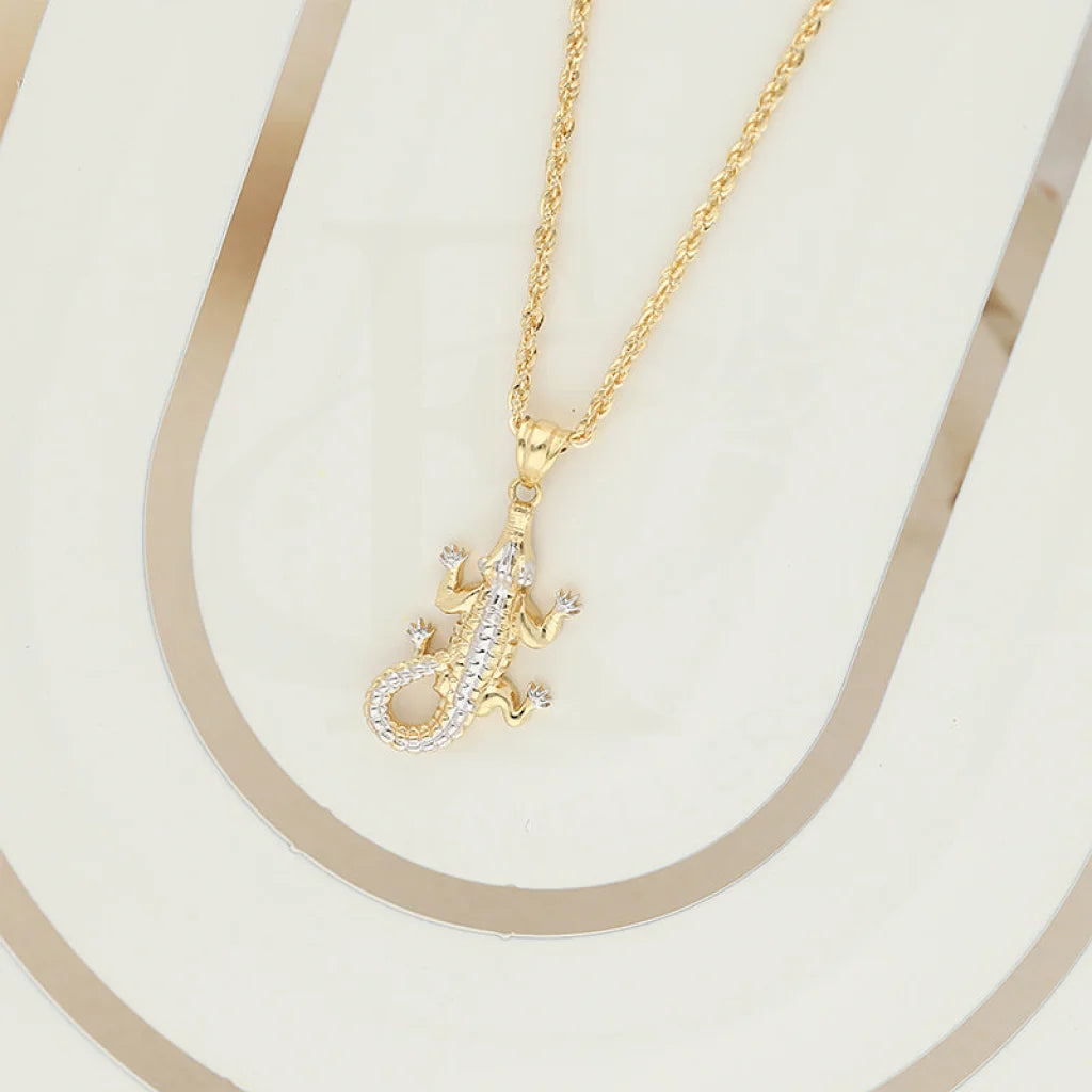 Ladies Necklaces with Quartz-Gold Necklace (Chain With Alligator Shaped Pendant) 18KT - FKJNKL18K5106