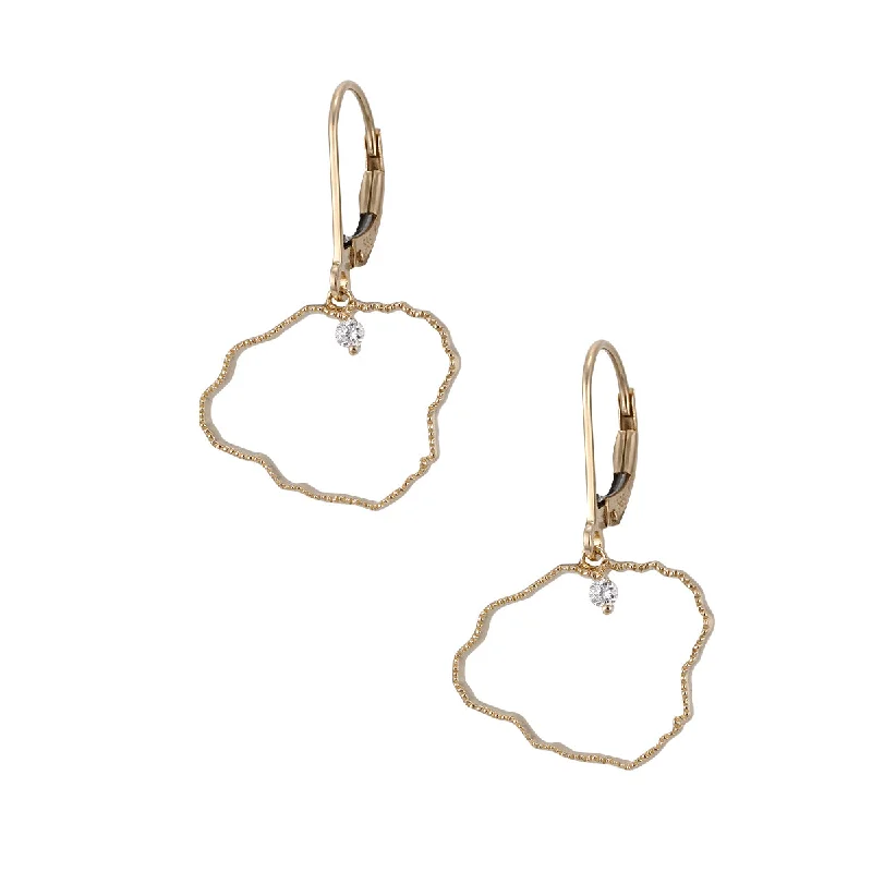 Mother’s Day Earrings -Kauai Outline Earrings in Yellow Gold