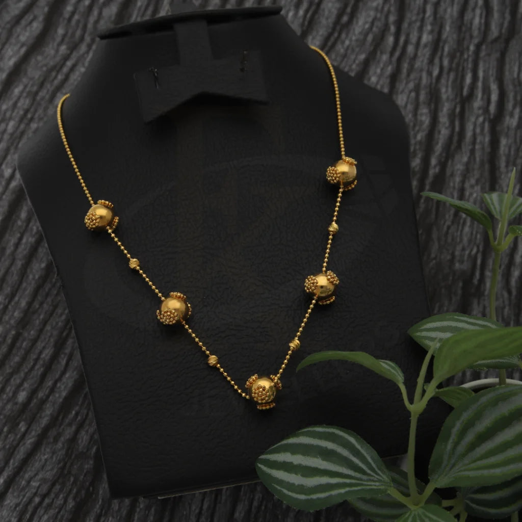 Ladies Necklaces Braided Style-Classy Gold Necklace 21KT - FKJNKL21K7745