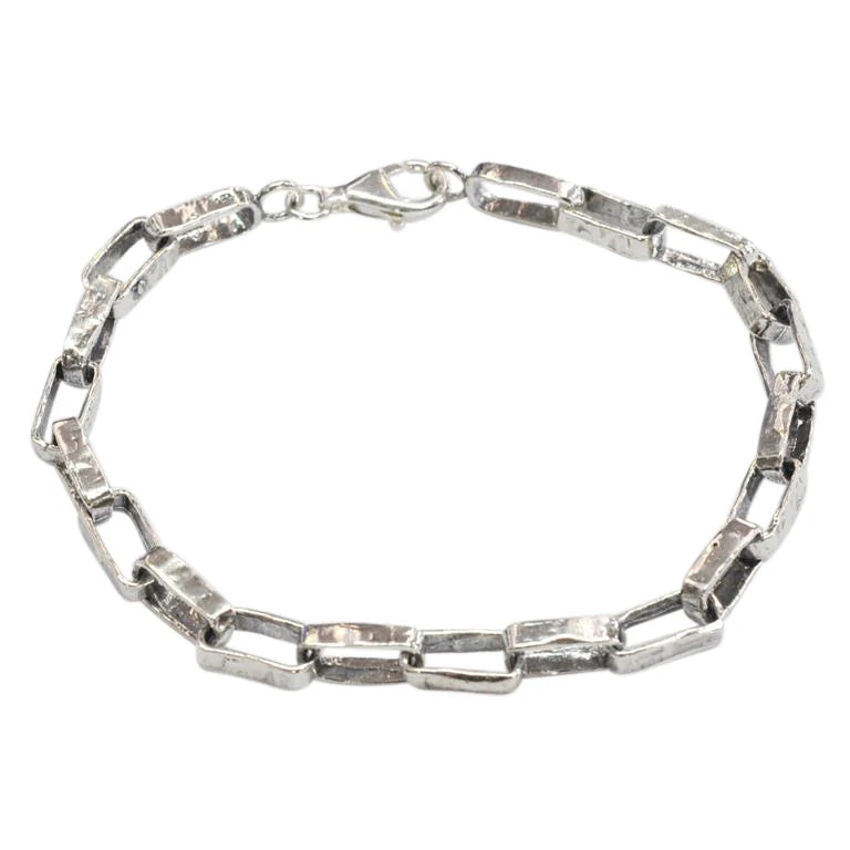 Ladies Bracelets Quirky Shapes-Sterling Silver Chain Bracelet