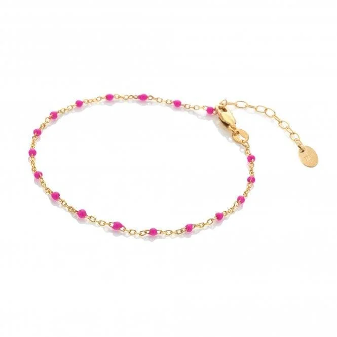 Ladies Bracelets for Legal Pros-Hot Diamonds Gold and Pink Ocean Bracelet