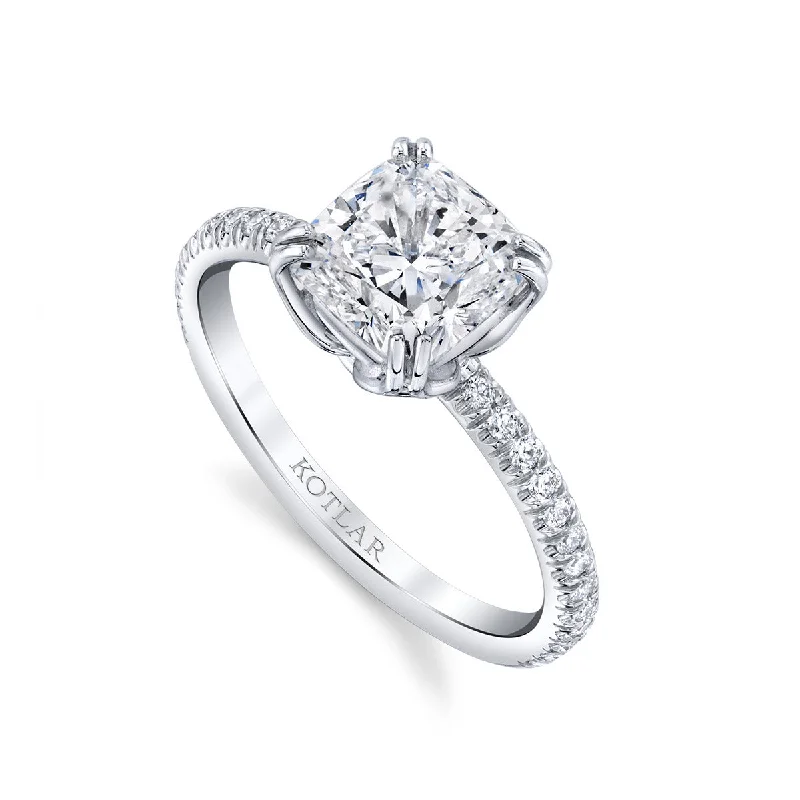 Inspirational Message Engagement Rings -Platinum Plasmare Diamond Engagement Ring