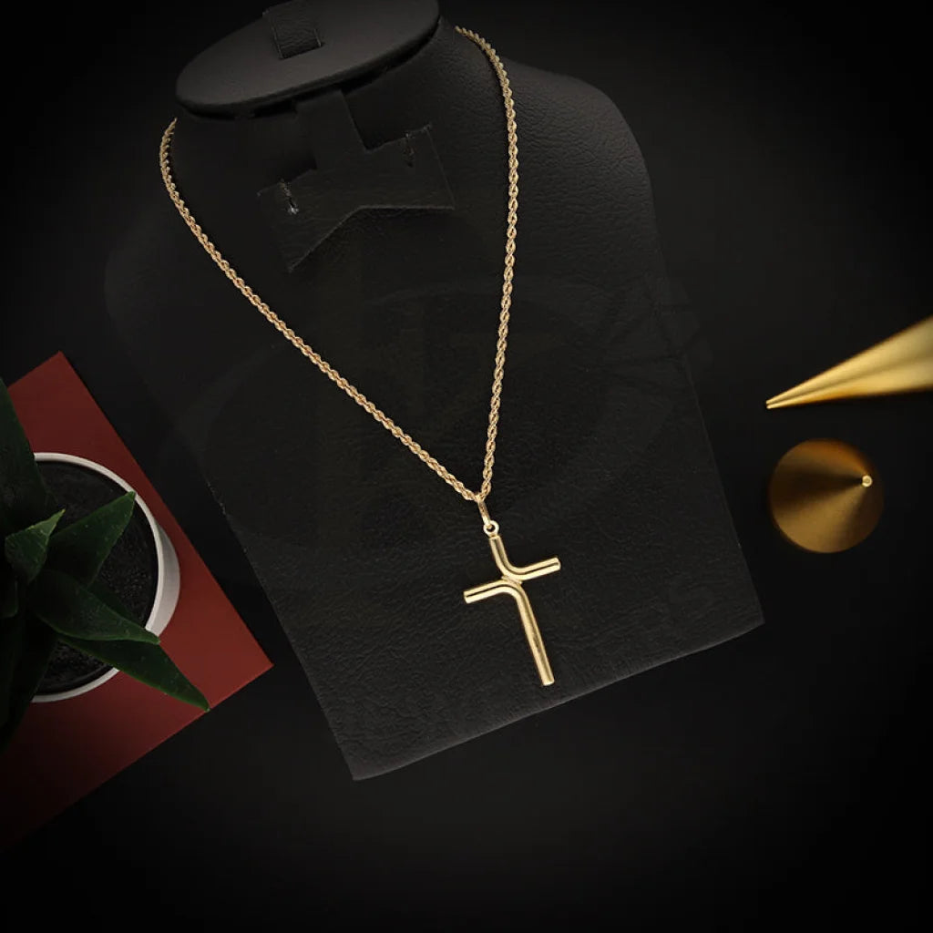 Ladies Necklaces with Herderite-Gold Necklace (Chain With Cross Pendant) 18KT - FKJNKL18K5464