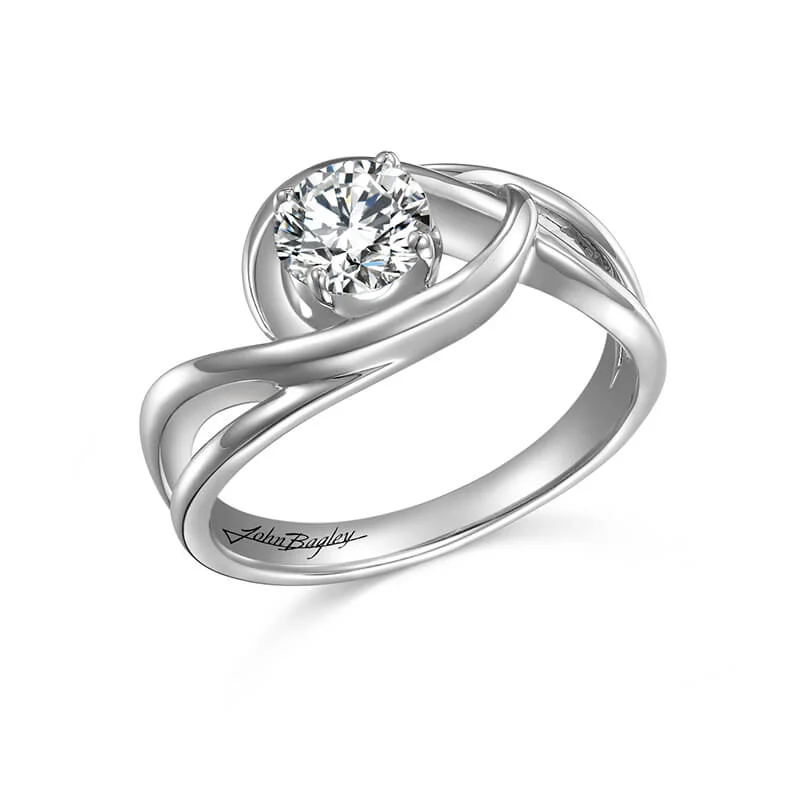 Platinum Band Engagement Rings -John Bagley Solitaire Engagement Ring #285319