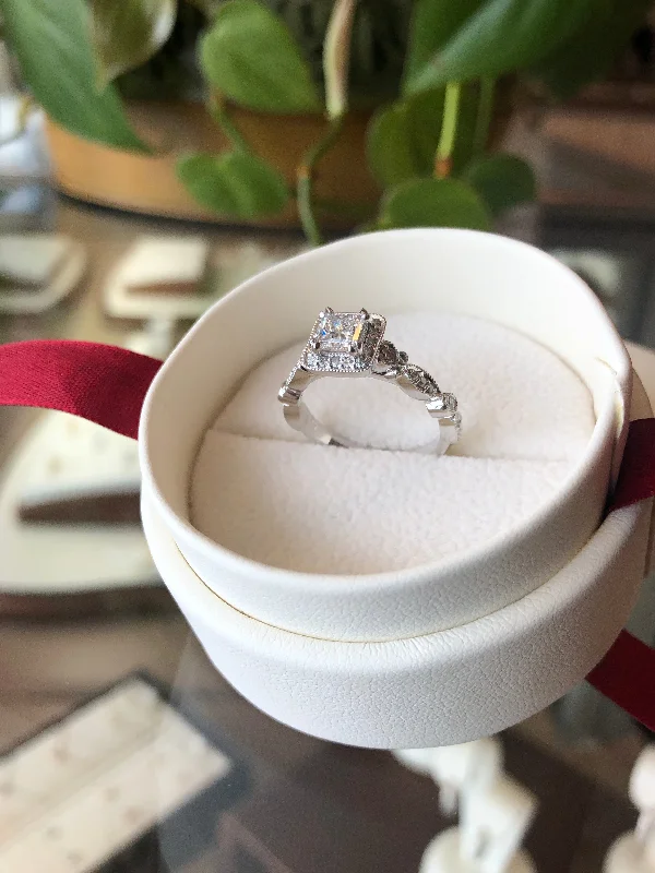 Closed Band Engagement Rings -Custom Engagement Ring Example