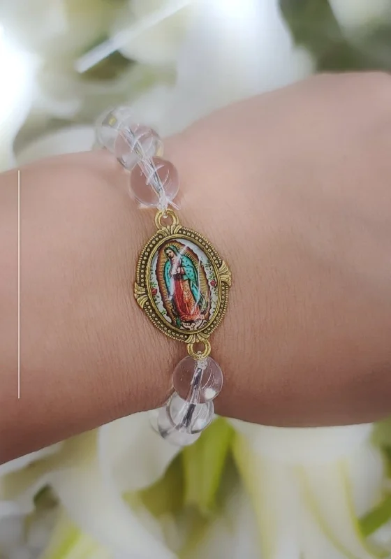 Ladies Bracelets Gift Ready-Virgen Clear Quartz Bracelet