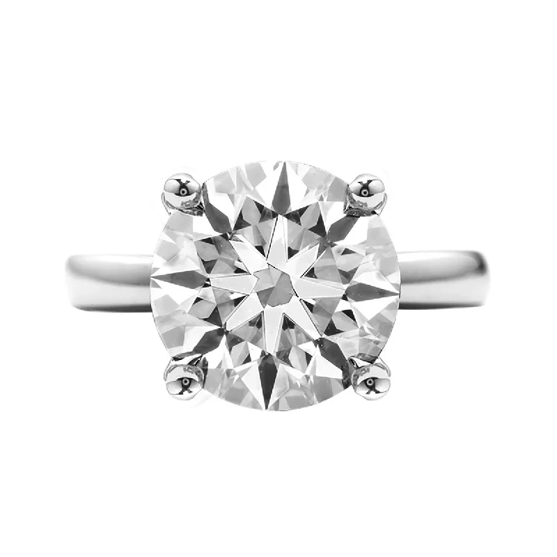 Thin Band Diamond Engagement Rings -Serenity Solitaire Engagement Ring