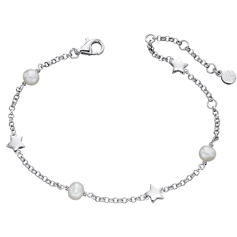 Ladies Bracelets Sophisticated Look-Little Star Anja- Freshwater Pearl & Star Bracelet