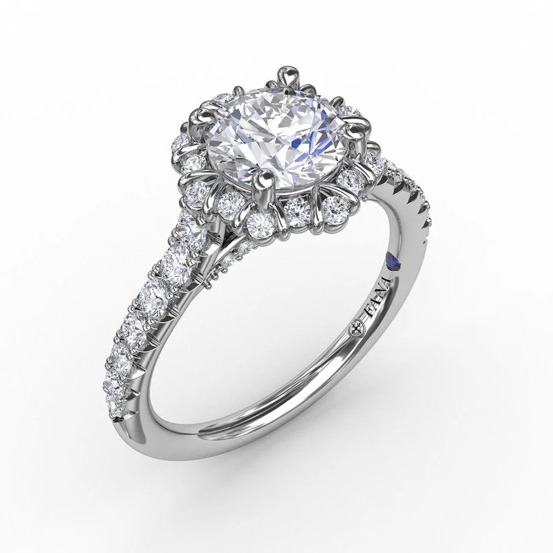 Courage Inspired Engagement Rings -Fana Halo Diamond Engagement Ring S3144