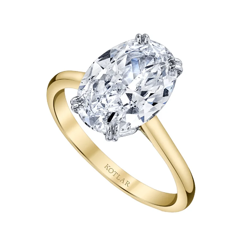 Spiritual Design Engagement Rings -Plasmare Oval Brilliant Diamond Engagement Ring