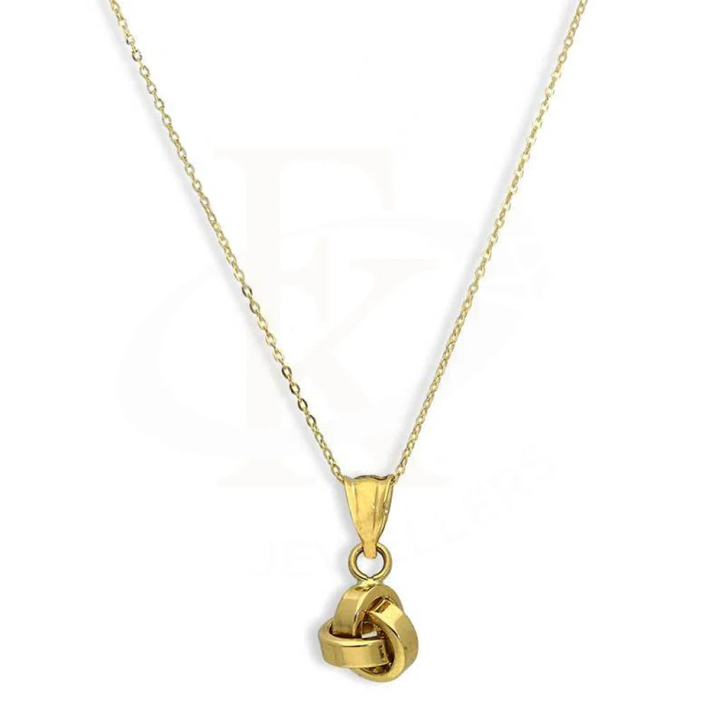 Ladies Necklaces for Winter-Gold Necklace (Chain with Knot Pendant) 18KT - FKJNKL18K2835