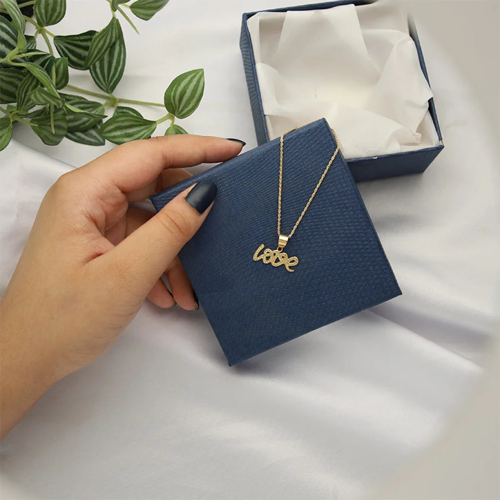 Ladies Necklaces for Casual Wear-Gold Necklace (Chain With Love Pendant) 18KT - FKJNKL18K5229