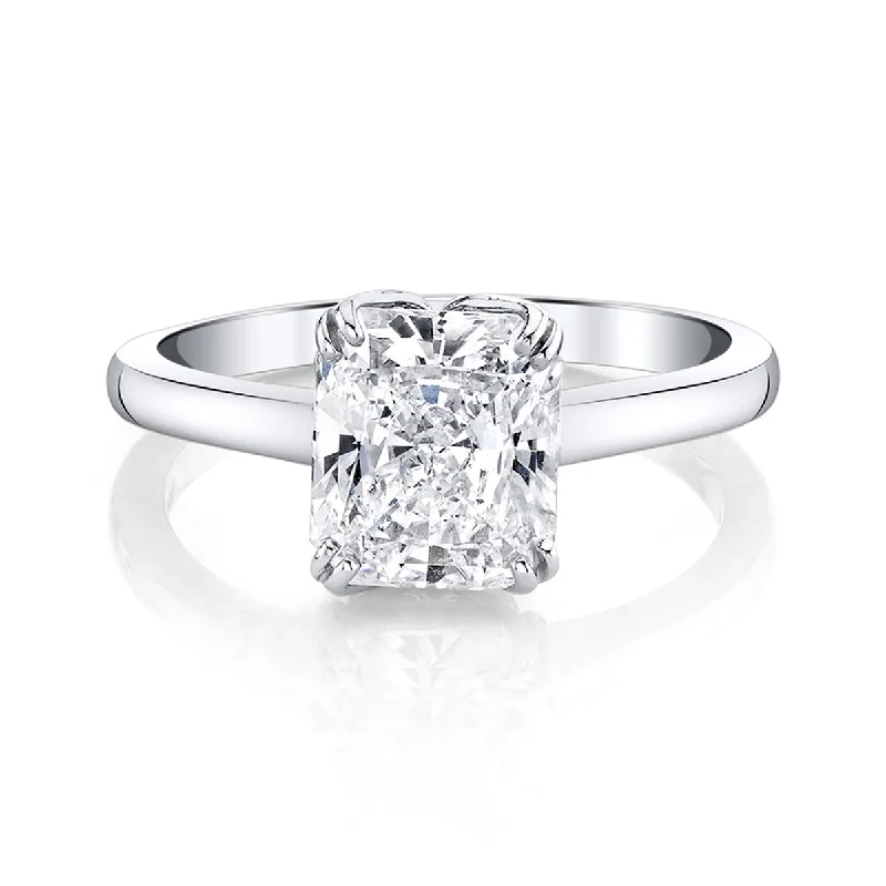 Rural Charm Engagement Rings -Platinum Diamond Solitaire Plasmare Engagement Ring