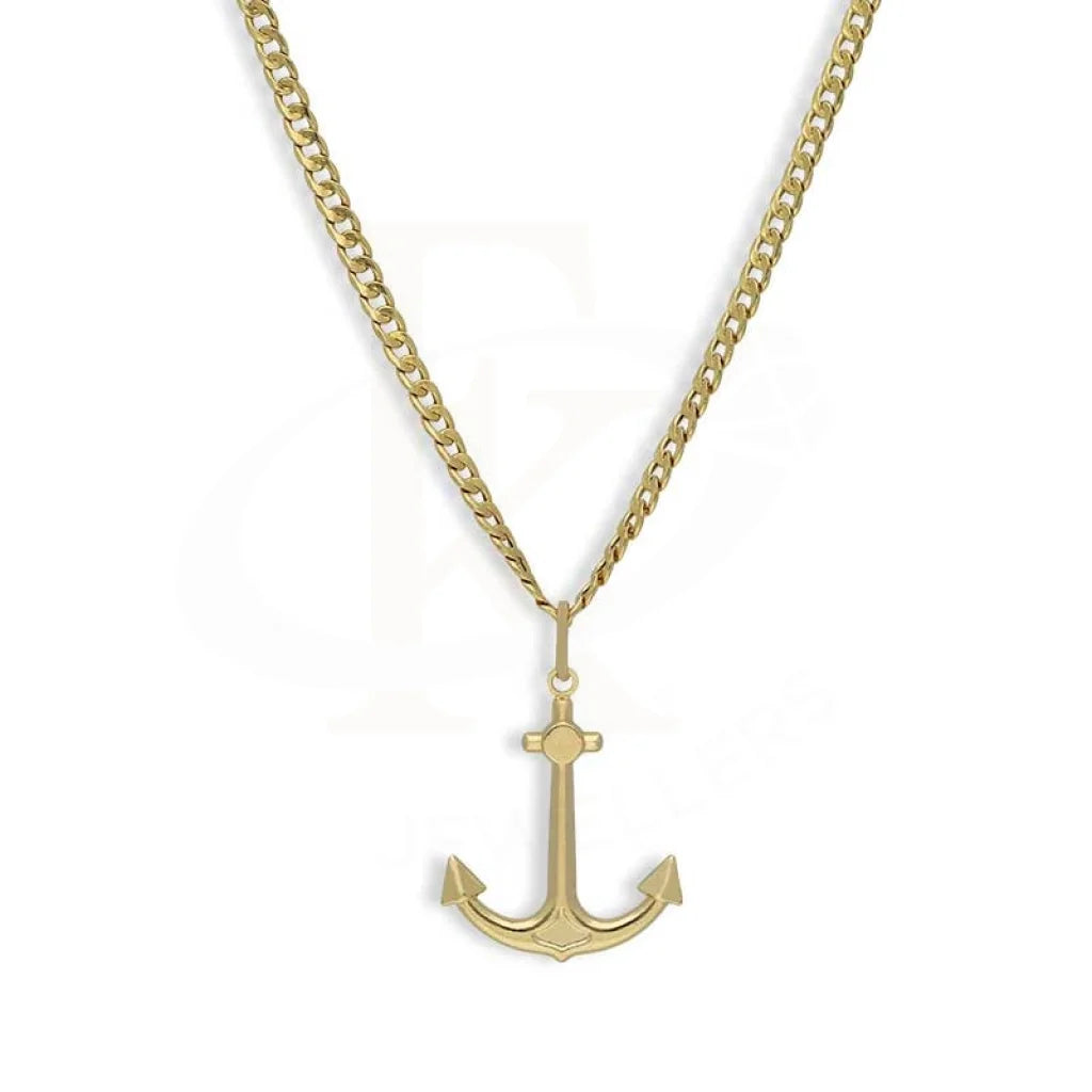 Ladies Necklaces with Morganite-Gold Necklace (Chain With Anchor Pendant) 18KT - FKJNKL18K3128