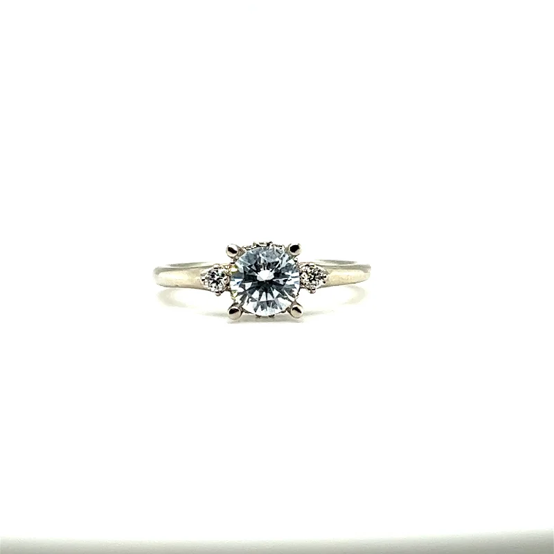 Glowing Stone Engagement Rings -Lily 3-Stone Diamond Engagement Ring