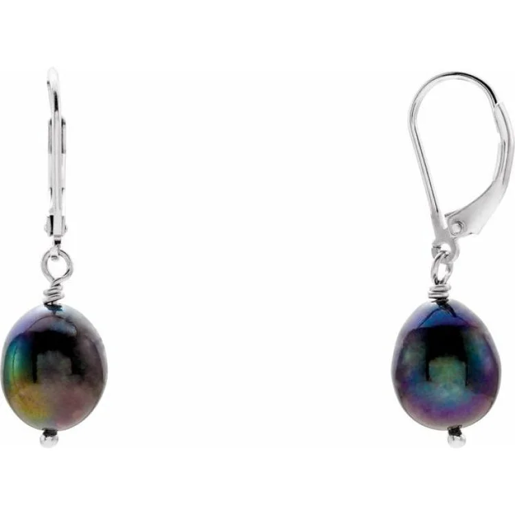 Everyday Earrings -Freshwater Cultured Pearl Lever Back Earrings