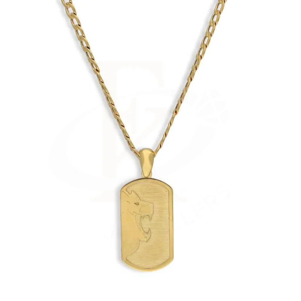 Ladies Necklaces with Kyanite-Gold Necklace (Chain With Lion Pendant) 18KT - FKJNKL18K3138