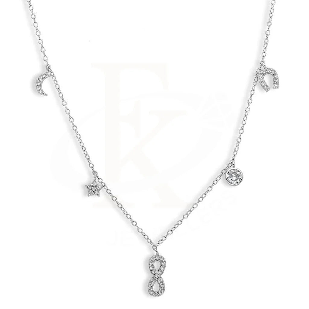 Ladies Necklaces with Tourmaline-Sterling Silver 925 Charm Necklace - FKJNKLSL2679