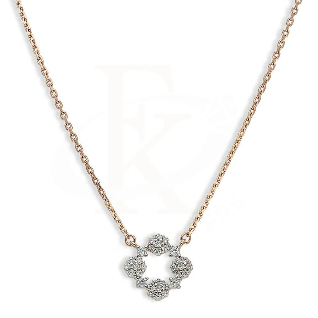 Sterling Silver 925 Rose Gold Plated Necklace - FKJNKLSL2590