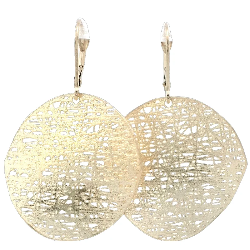 18K Gold Earrings -Medium Circle Earring in Yellow Gold