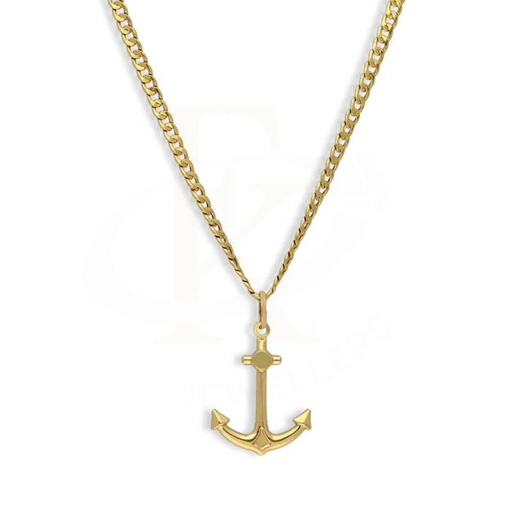 Ladies Necklaces for Brides-Gold Necklace (Chain With Anchor Pendant) 18KT - FKJNKL18K3133