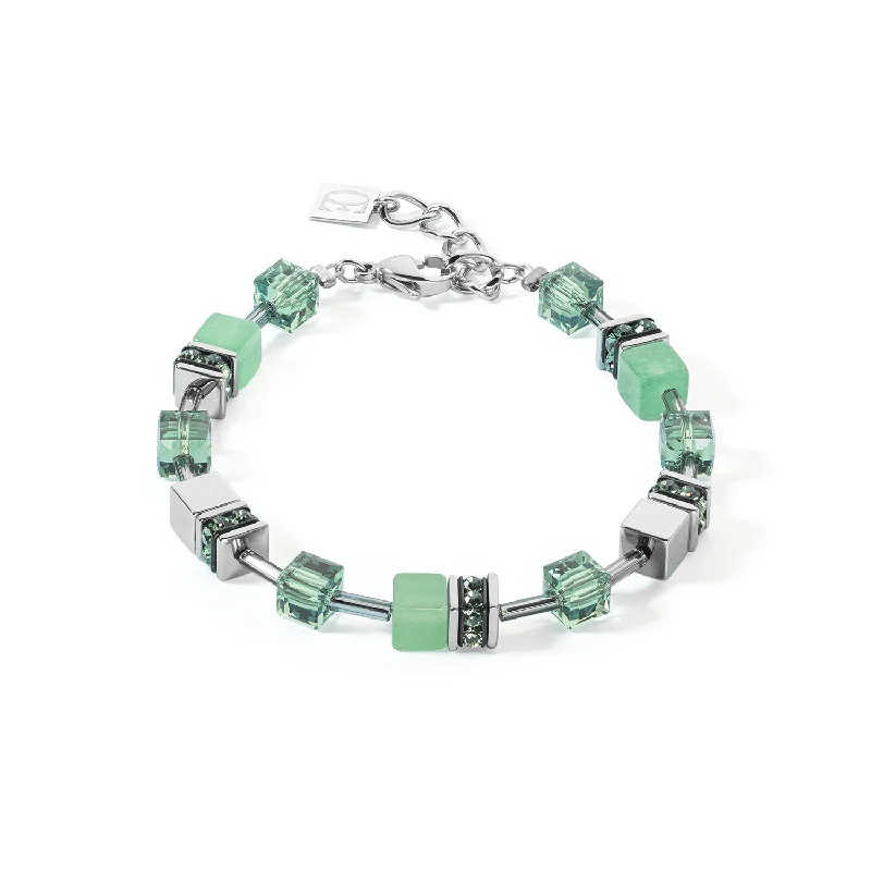 Ladies Bracelets for Authors-Coeur De Lion GeoCUBE® Iconic Precious Green Bracelet