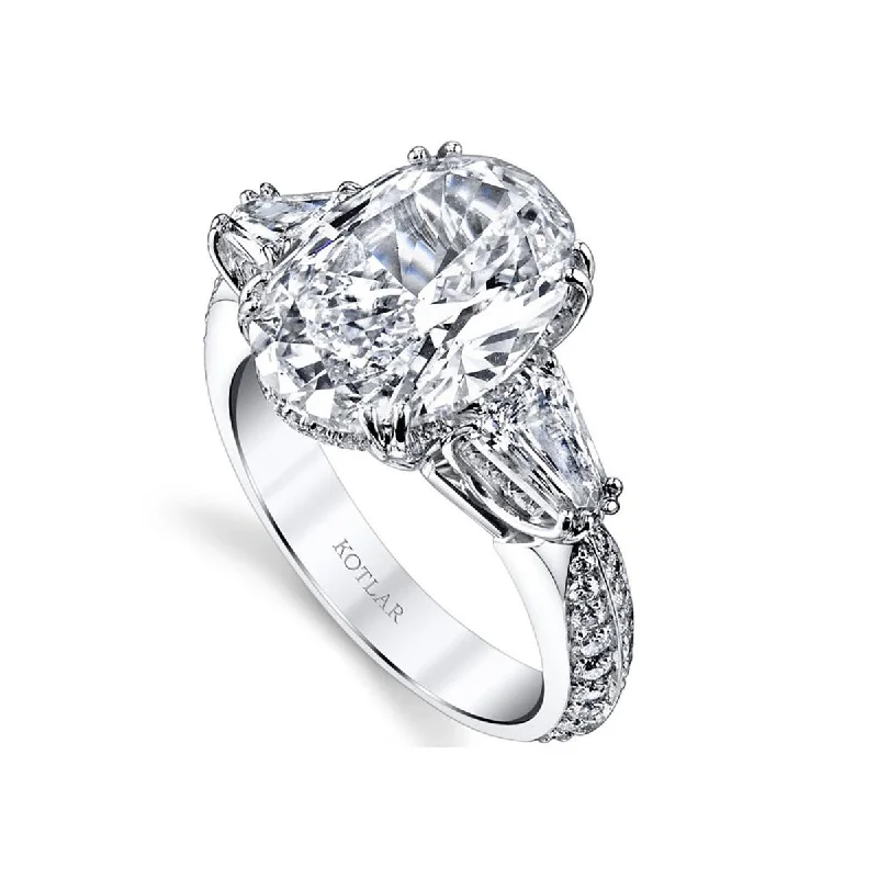 Faith Design Engagement Rings -Platinum Oval Diamond Harmonie Engagement Ring