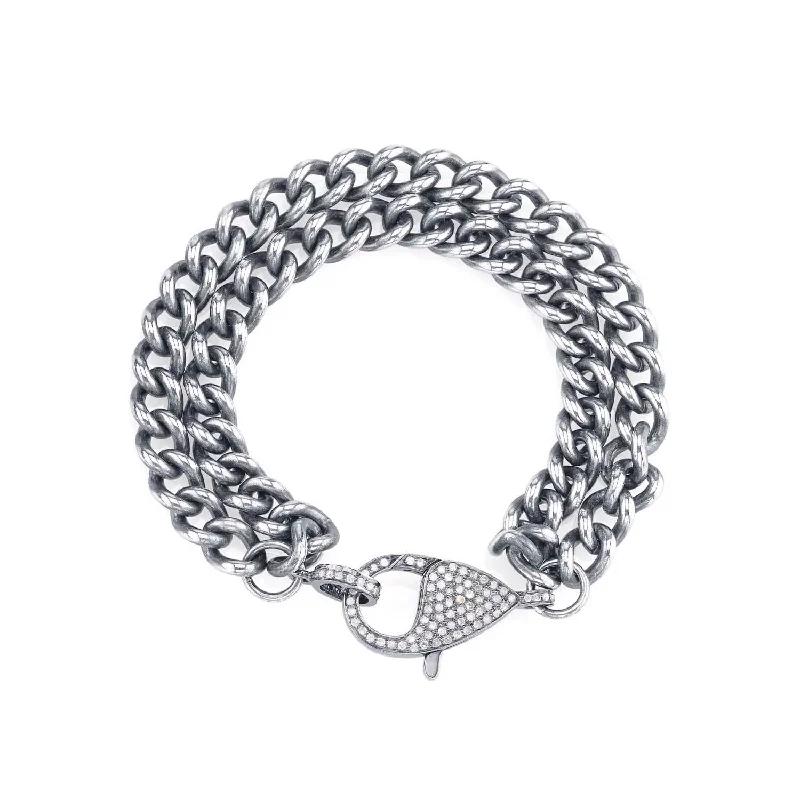 Ladies Bracelets for Visionaries-Double Strength Diamond and Chain Bracelet  B0000228