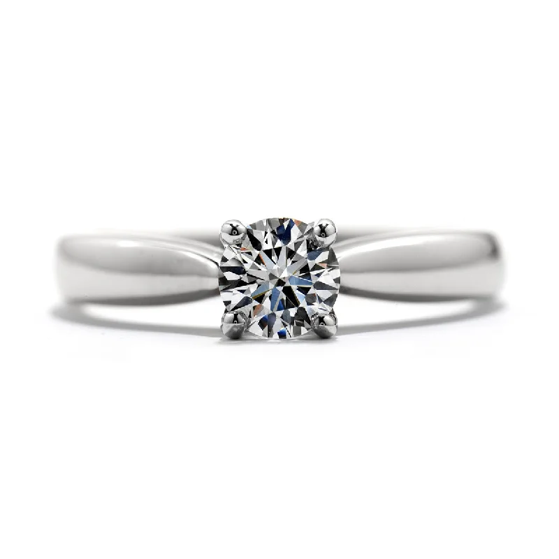 Playful Design Engagement Rings -Serenity Brilliant Diamond Solitaire Engagement Ring